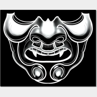 Samurai mask Posters and Art